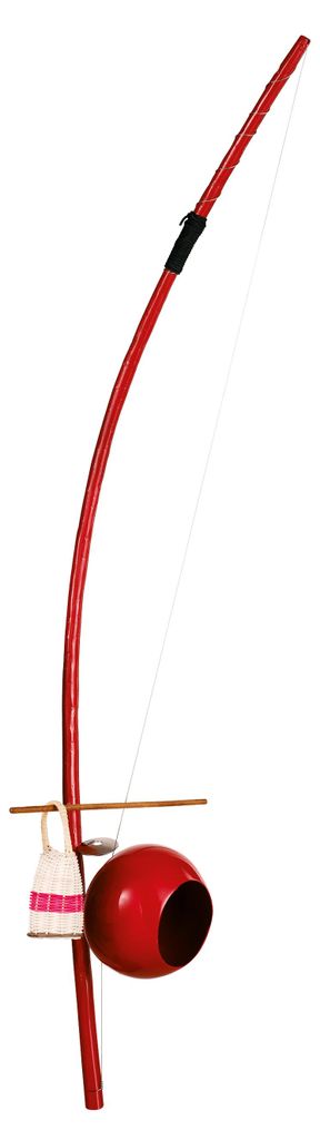 Meinl Berimbau Be1R aus Premium Fiberglas mit Schlägel, Caxixi und Tragetasche