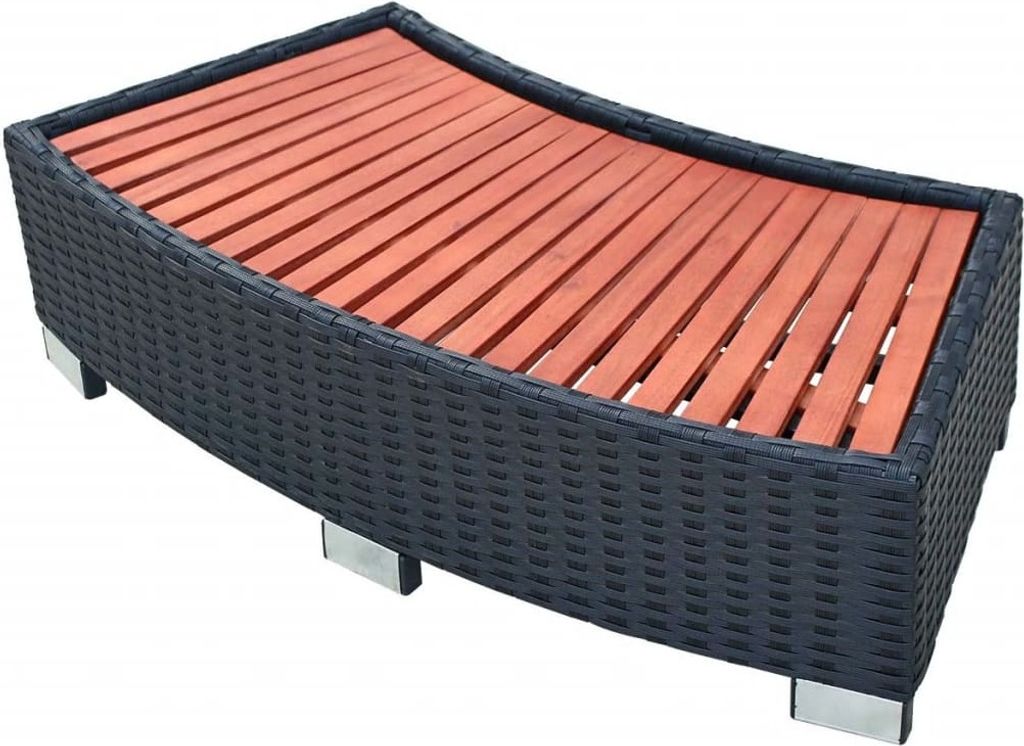 vidaXL Stopień wejściowy do spa z rattanu 92×45×25 cm Zdjęcie produktu 