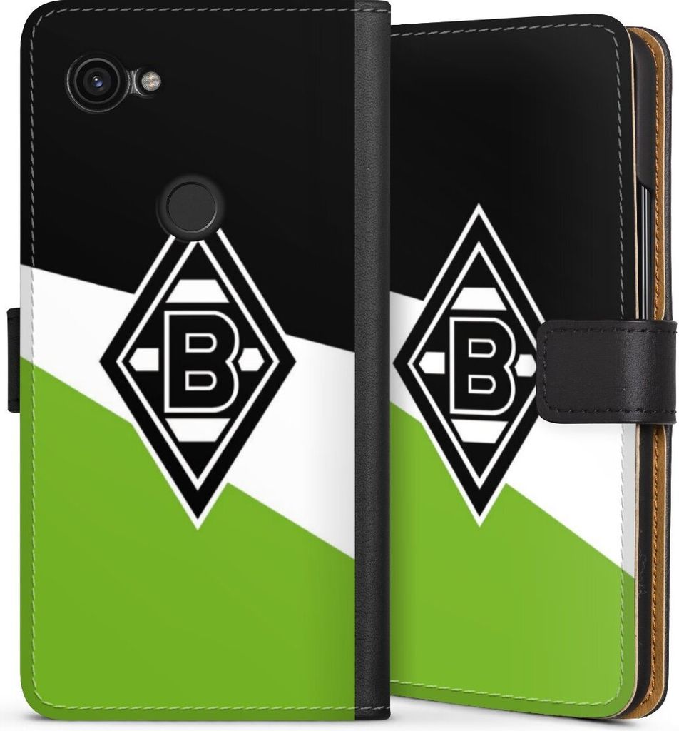 DeinDesign Klapphülle für Google Pixel 3a Handytasche Lederhülle Tasche Borussia Mönchengladbach Gladbach Offizielles Lizenzprodukt