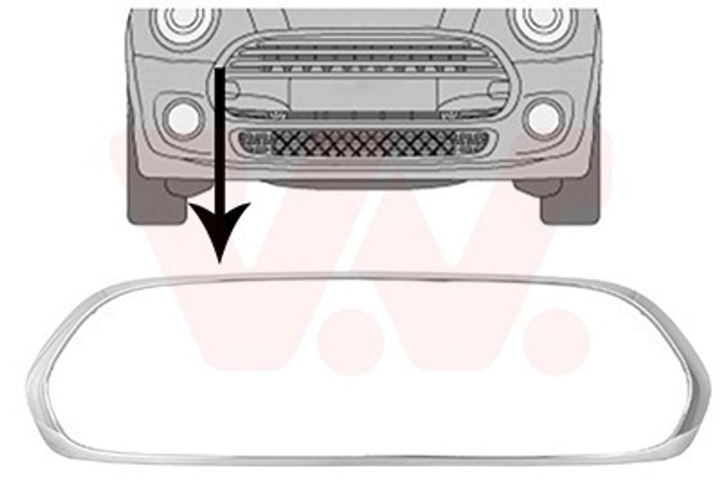VAN WEZEL 0518518 Rahmen Kühlergrill Kühlergitter für MINI Produktbild 