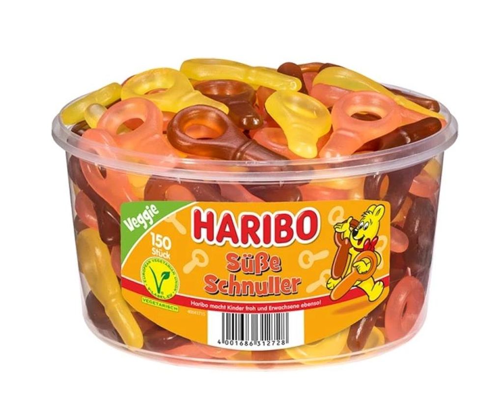 Haribo Süße Schnuller Fruchtgummi mit Cola Geschmack veggie 1350g