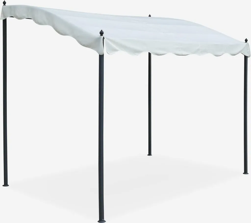 Pavillon de Jardin 3x2m en Acier Noir - Tonnelle Robuste pour Café