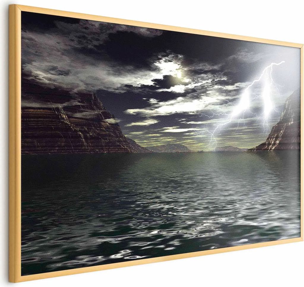 Posterpapier Poster - Storm Over the Lake 90x60 cm Landschaften c-B-0469-ao-a