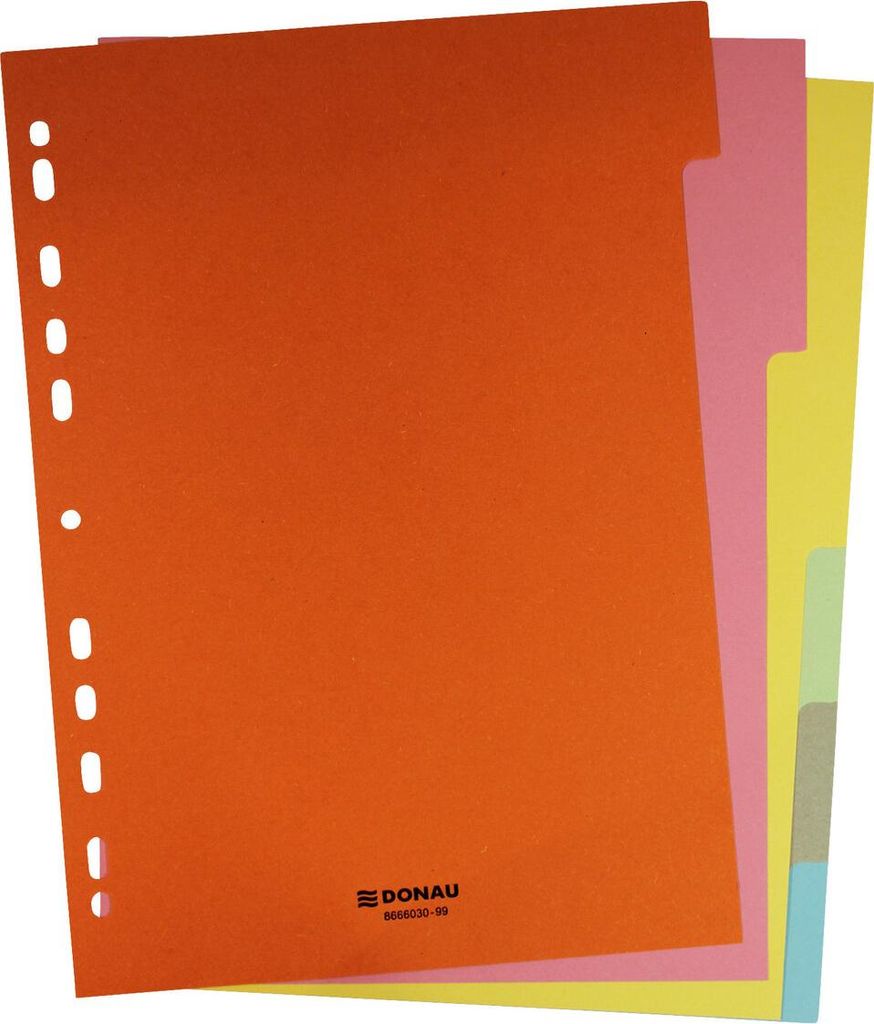 DONAU 8666030-99 Farbregister 6-teilig A4