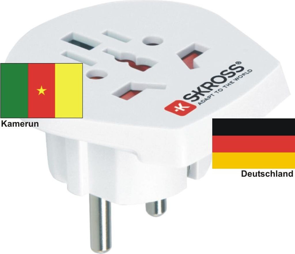 Reiseadapter Deutschland auf Kamerun - Skross 1.500211 Reisestecker