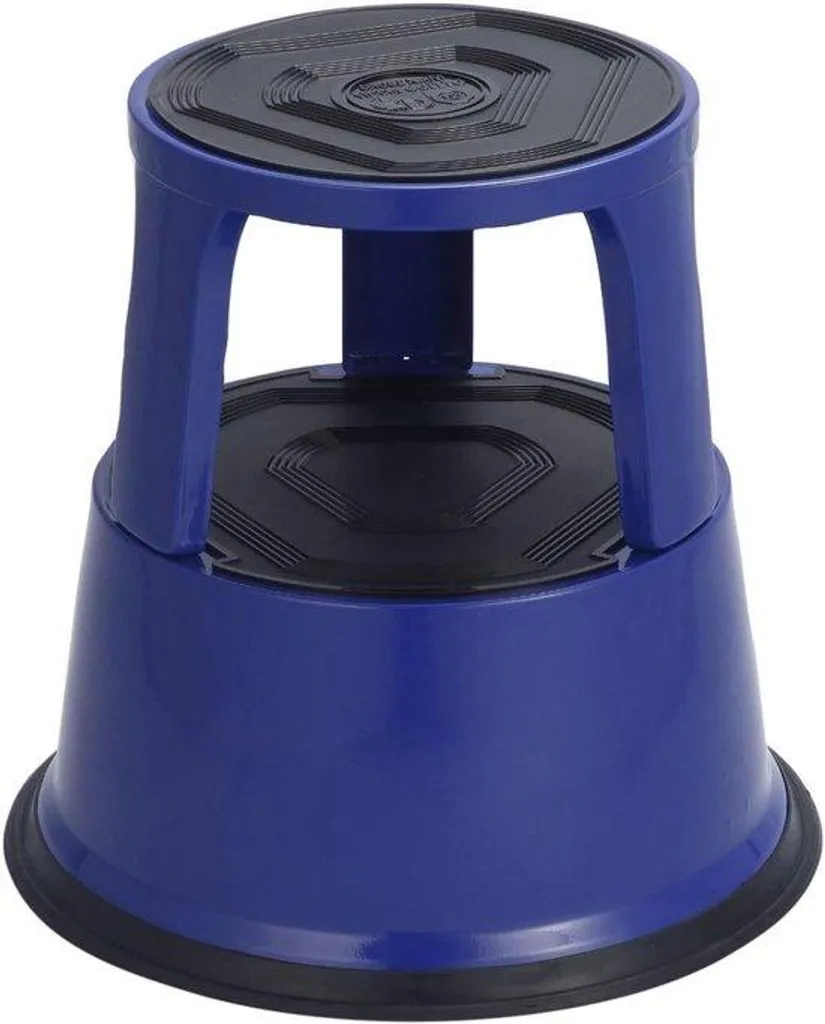 Escabeau encastrable bleu en métal robuste - accès sécurisé 1 pièce