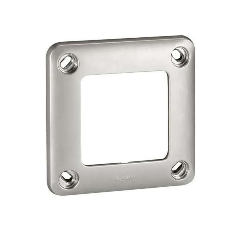 Plaque de finition Soliroc Legrand 077851 antivandale un poste gris