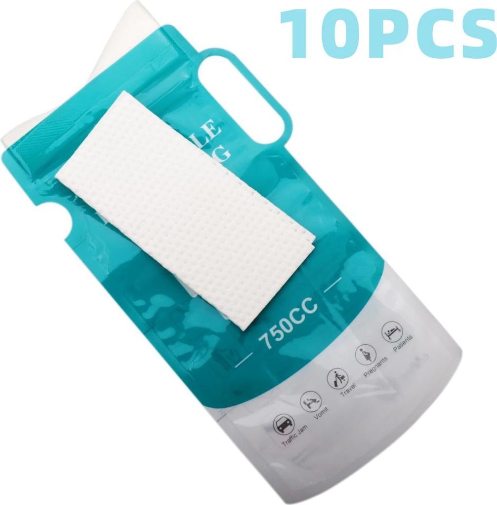 Outdoor Urinbeutel Set 10 Stück, 750ml Kapazität, Auto Produktbild 