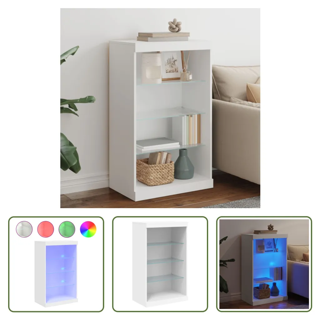 Mobile Buffet Bianco LED 100cm | Salvaspazio Cucina e Soggiorno