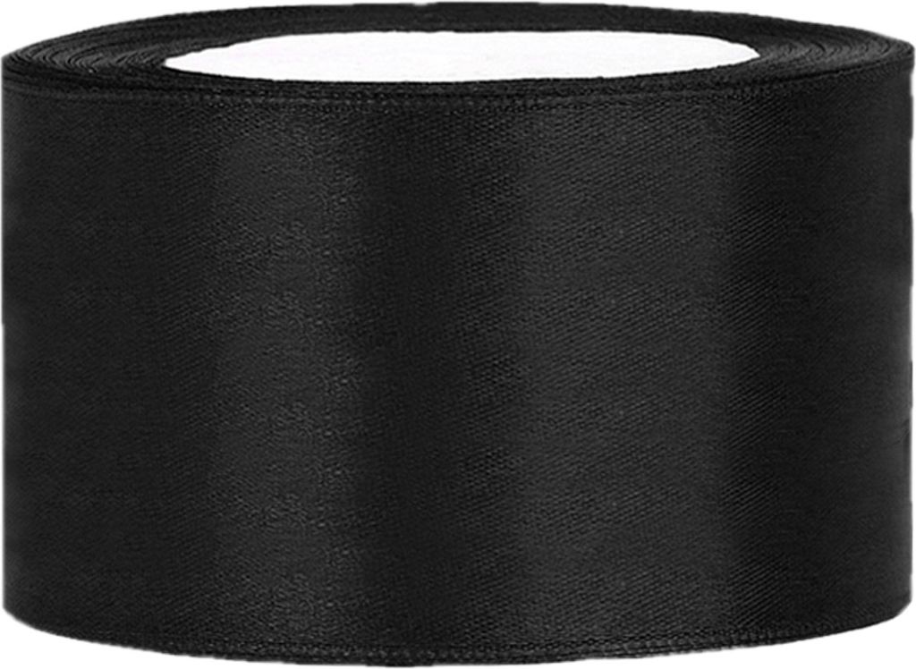 Satinband schwarz B:38mm, L:25m
