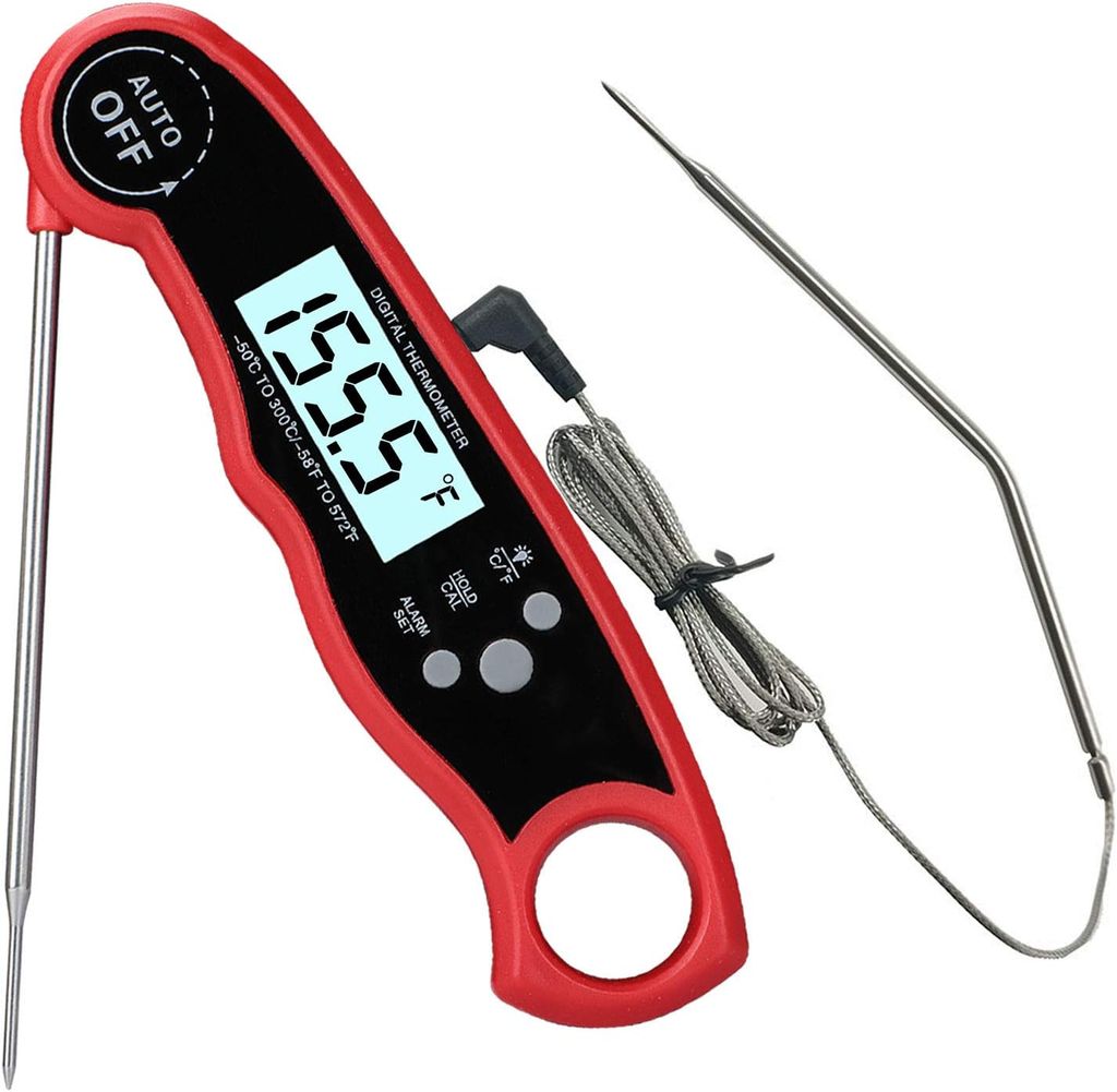 Lebensmittel Thermometer Digital Edelstahl Sonde Kochen Küche