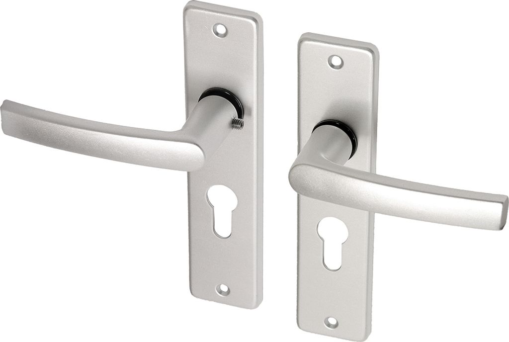 Türgriffe mit Schild Entfernung PC 55 mm Aluminium - Blockmodell - Pro Set