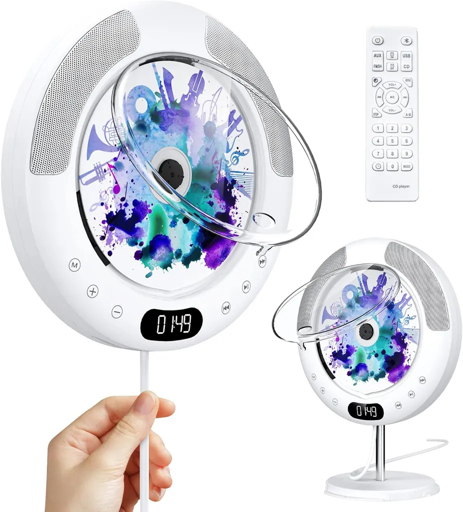 Lecteur CD Audio Tactile avec Protection Anti-poussière et Son Stéréo