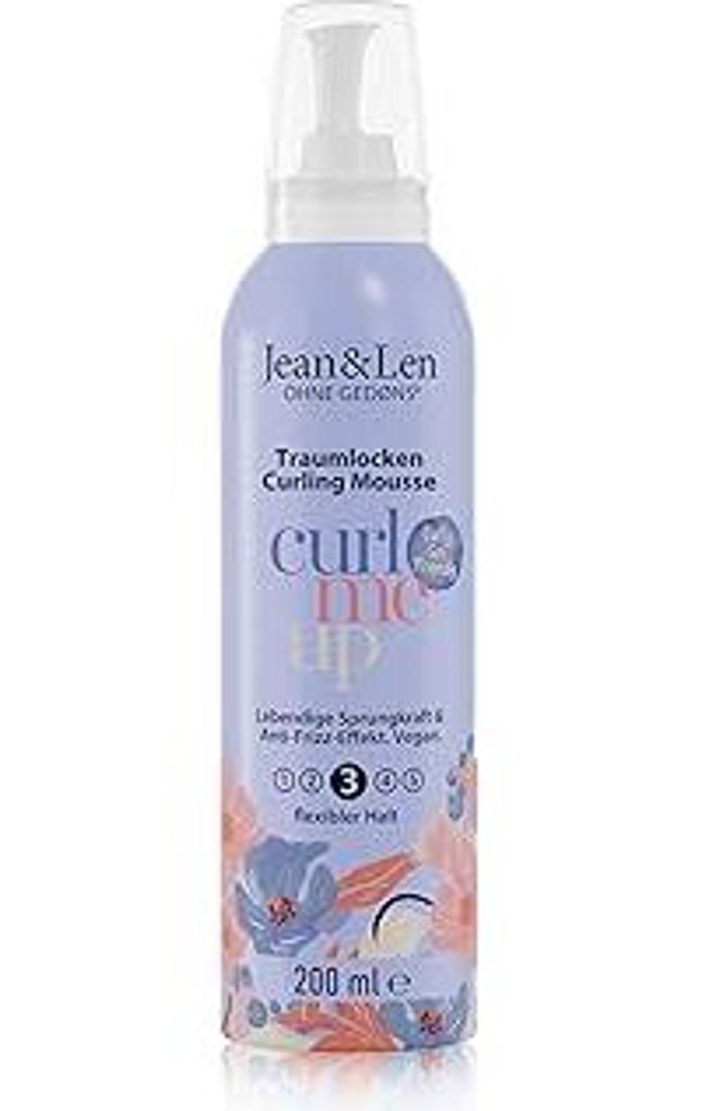 Jean & Len Curling Mousse, für definierte Locken mit Sprungkraft, bändigt Frizz, mit Vitamin E & Panthenol, geeignet für die Curly Girl Methode,...