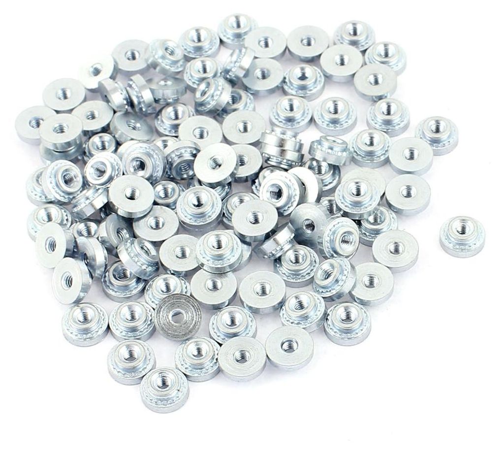 100Stš¹ck M2-2 R?ndelmetall Selbst Clinchen Einpressmutter 1,4mm dick dš¹nn Platte de