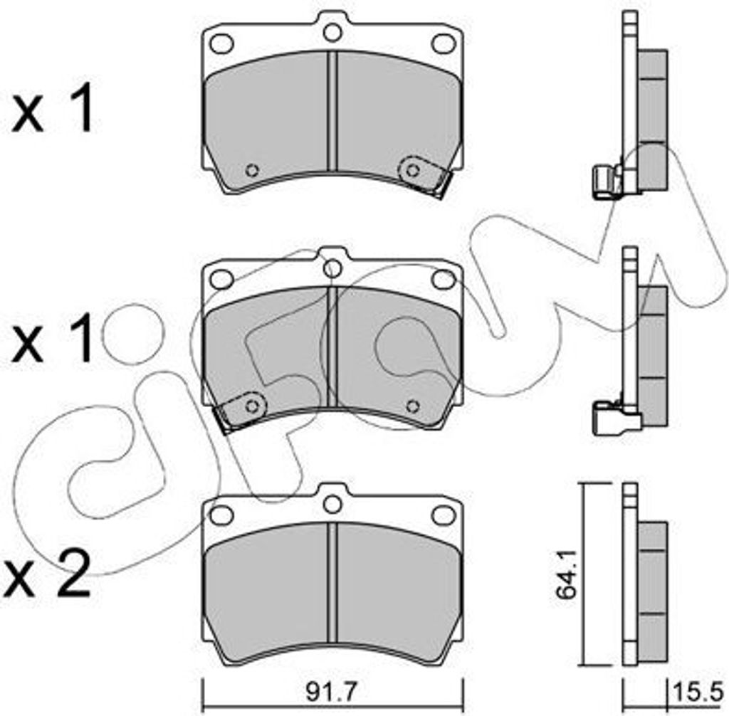 CIFAM Bremsbeläge Satz Vorne Bremsklötze für KIA RIO Kombi (DC) 822-196-0