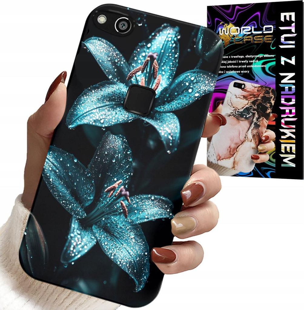 Fall Für Huawei P9 Lite 2016 - Türkis Lilien Blumen Fall + Film