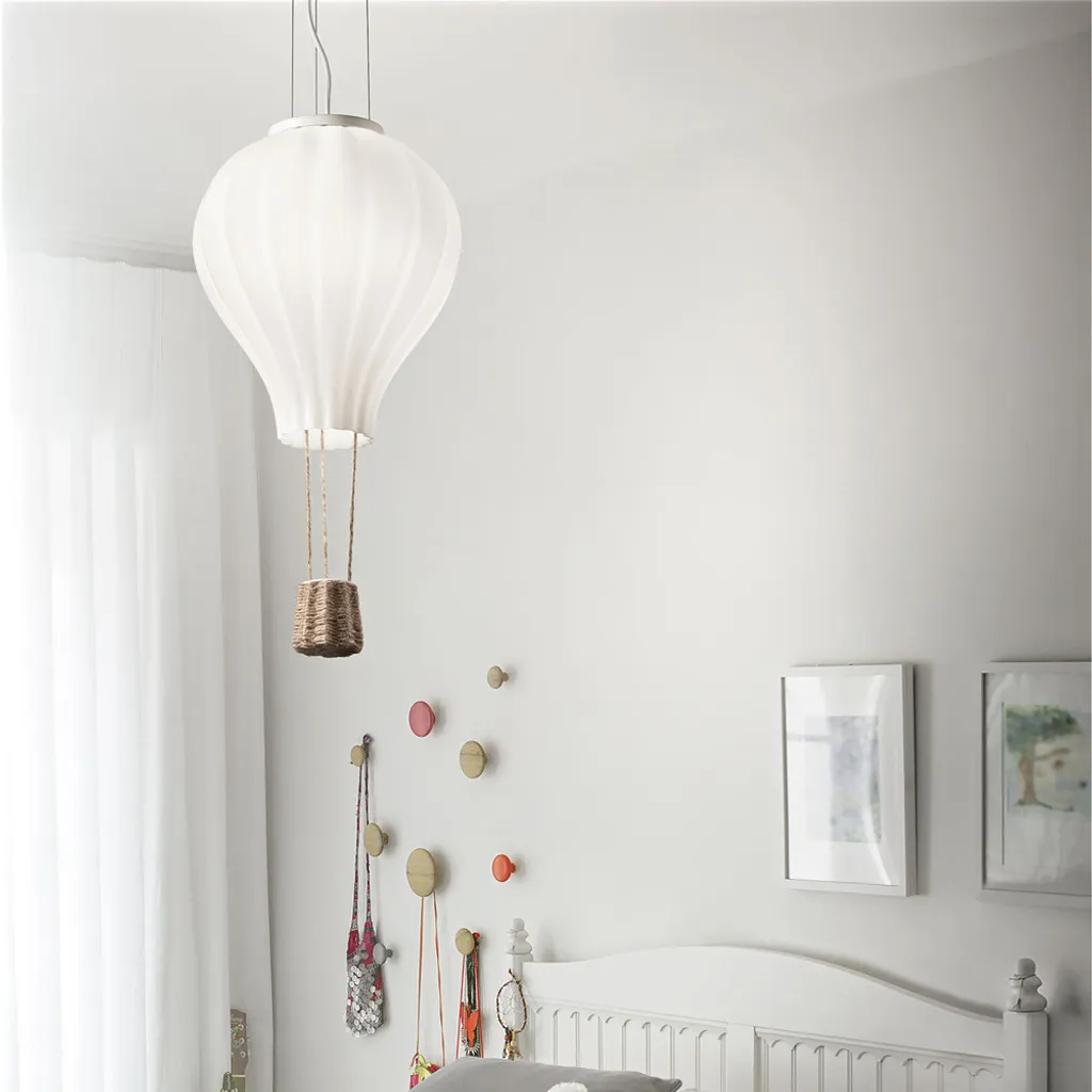 Suspension DREAM BIG SP1 D42 Blanche Design Montgolfière avec E27