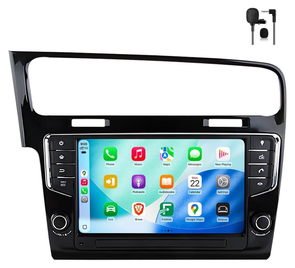 Autoradio Android da 9'' con 64 GB per VW Golf 7 Immagine del prodotto 