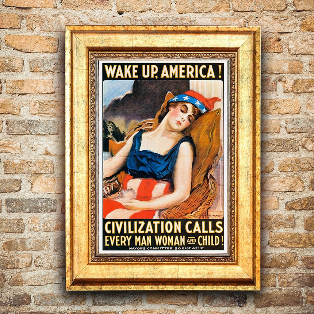 Vintage-Plakat - Amerikas Kreativitätskrieg - A1 (59,5 cm x 84 cm)