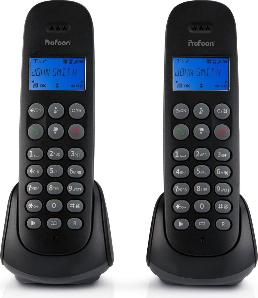 Profoon DECT-Telefon PDX-320 Doppelset Schwarz Immagine del prodotto 