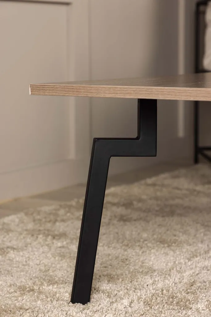 Bethan Table Basse Noyer au Design Scandinave et Structure Renforcée - 5