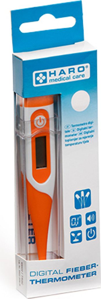 HARO Fieberthermometer flexible Spitze weiß/orange