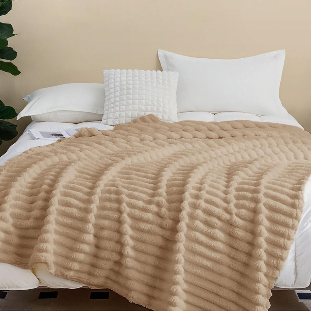Wohndecke Blasen Decke Kuscheldecke Milchsamt Super Soft Wohndecke, Für Bett Sofa Schlafzimmer Wohn Kuscheldecken