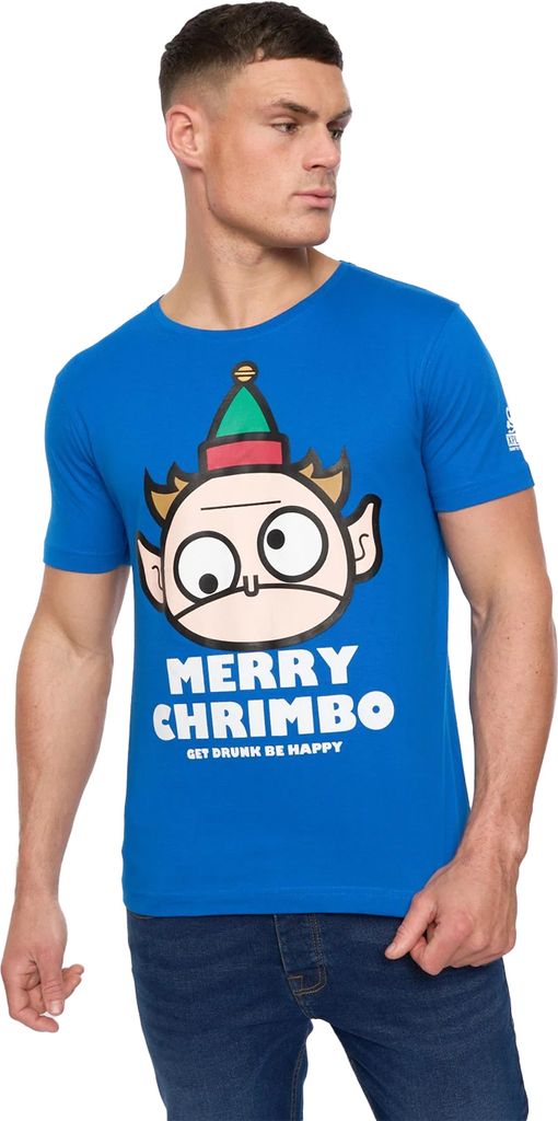 Xplicit - T-Shirt für Herren - weihnachtliches Design BG1911 (XL) (Tiefes Azurblau)