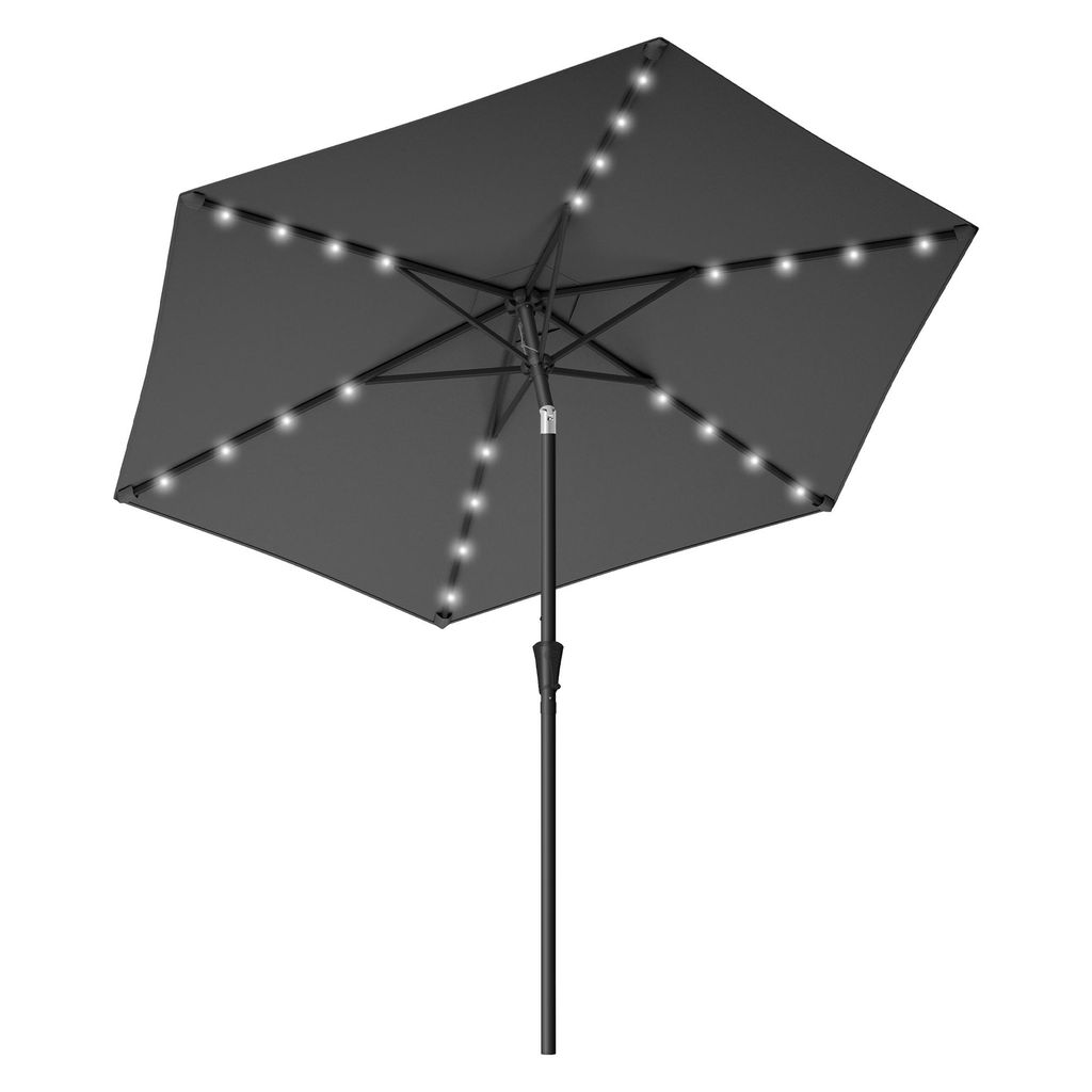 SONGMICS Sonnenschirm Ø 270 cm mit 32 LED-Lämpchen Produktbild 