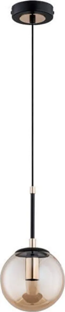 Suspension Sebia Alfa Noir et Ambre 1xE14 - Luminaire Design 90cm