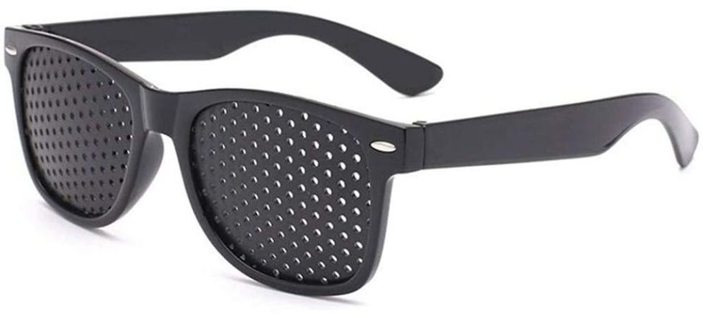 Lochbrille, Schwarze-Loch-Brille, Netzbrille mit faltbaren Produktbild 