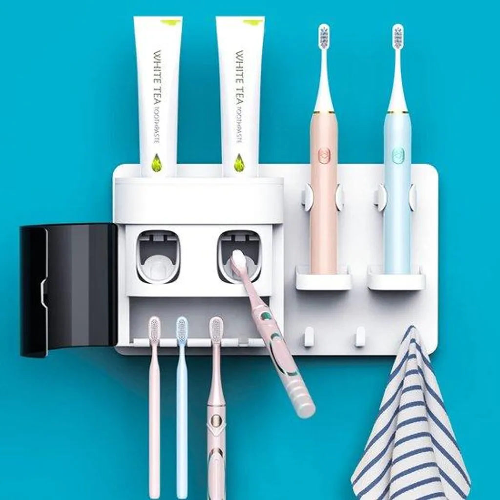 Distributeur automatique de dentifrice pour salle de bain familiale