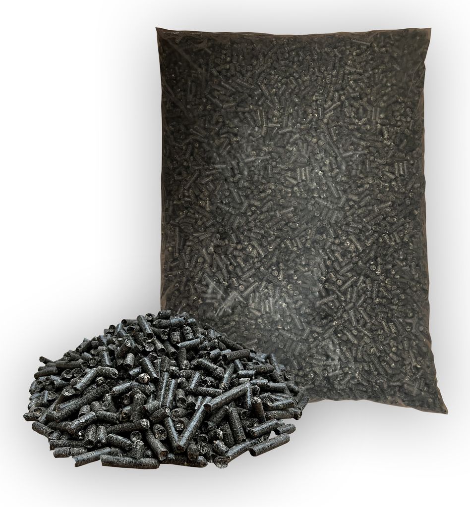 PINI Sonnenblumenschalen Pellets 15 kg Durchmesser 8 mm Heizpellets Einstreupellets (Alternative für Holzpellets)