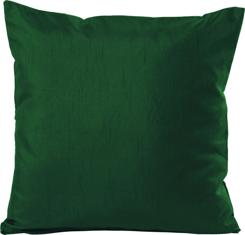 Kissenhülle Wildseide Optik uni 60x60 cm tannengrün