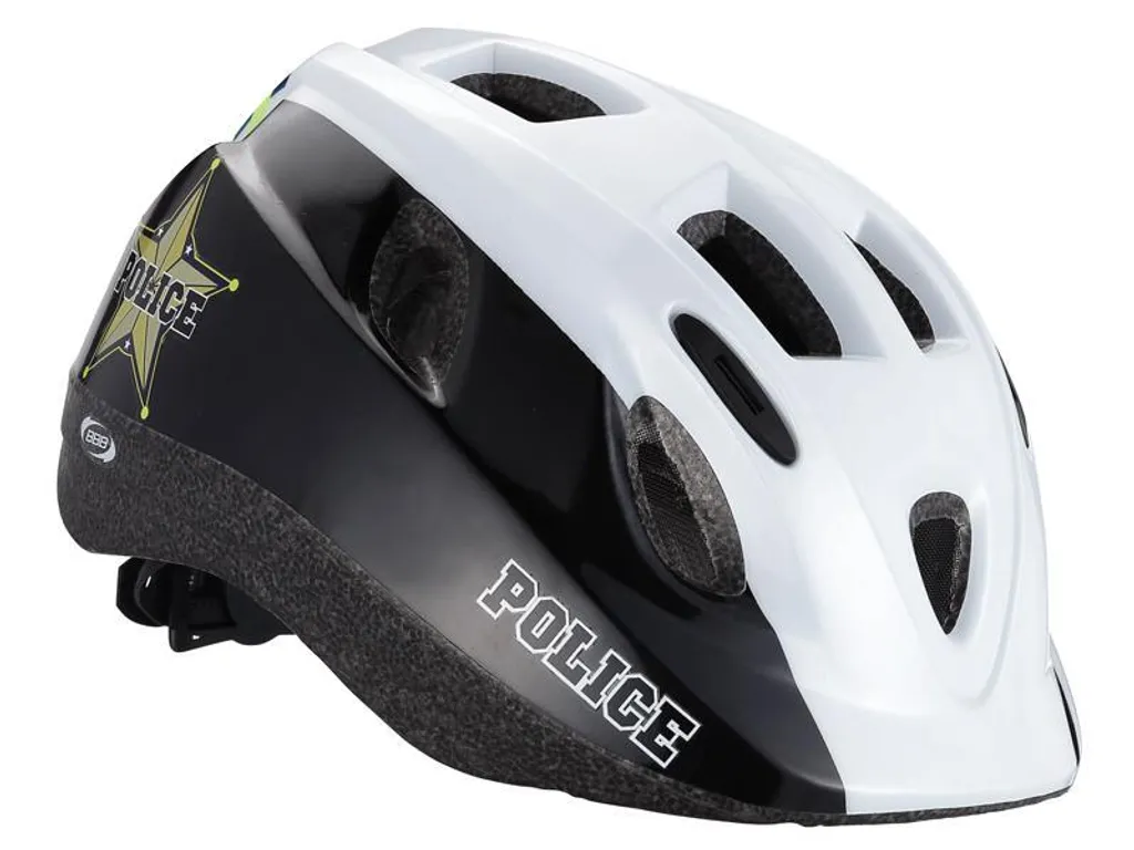 Casque BBB Boogy BHE-37 ajustable avec motif Police pour enfant 52-56