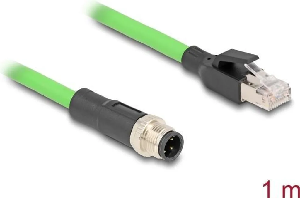 Cavo Industriale Delock 80426 Verde 1m | Connettore M12 D-coded su RJ45