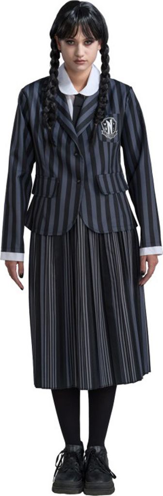 Wednesday Schuluniform schwarz-grau für Frauen Größe: S Produktbild 
