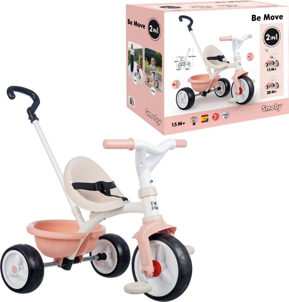 Smoby SAS Smoby Be Move kolmipyörä, vaaleanpunainen Obrázok produktu 