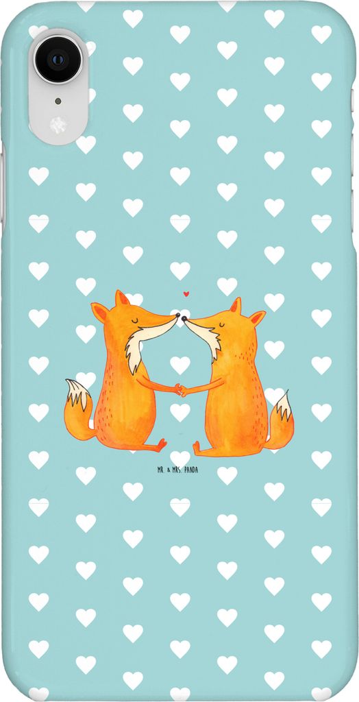 Mr. & Mrs. Panda Iphone XR Handyhülle Füchse Liebe - Türkis Produktbild 