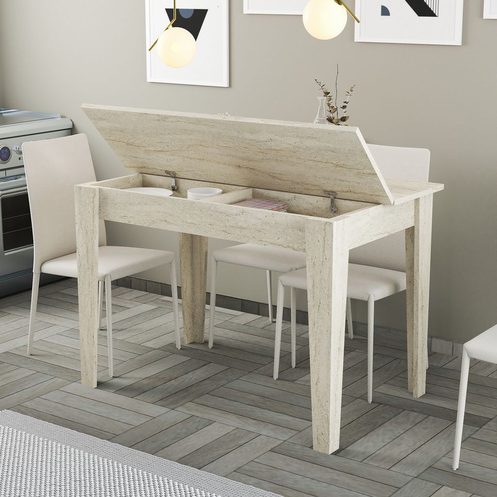 Skye Decor, Kiev - Travertine, Tische, Küchentische, Travertin, 110 x 75 x 72 cm