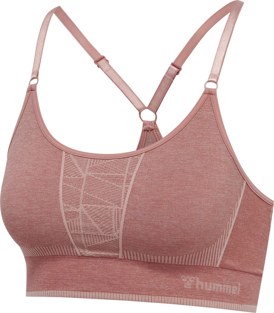 hummel hmlMT ENERGY SEAMLESS SPORTS TOP - WITHERED ROSE/ROSE TAN MELANGE - M