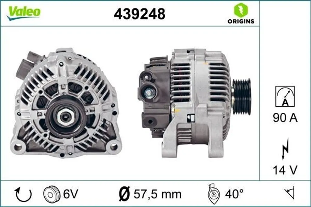 Alternateur Robuste Valeo 439248 - Courant Stable pour Expert et Jumper