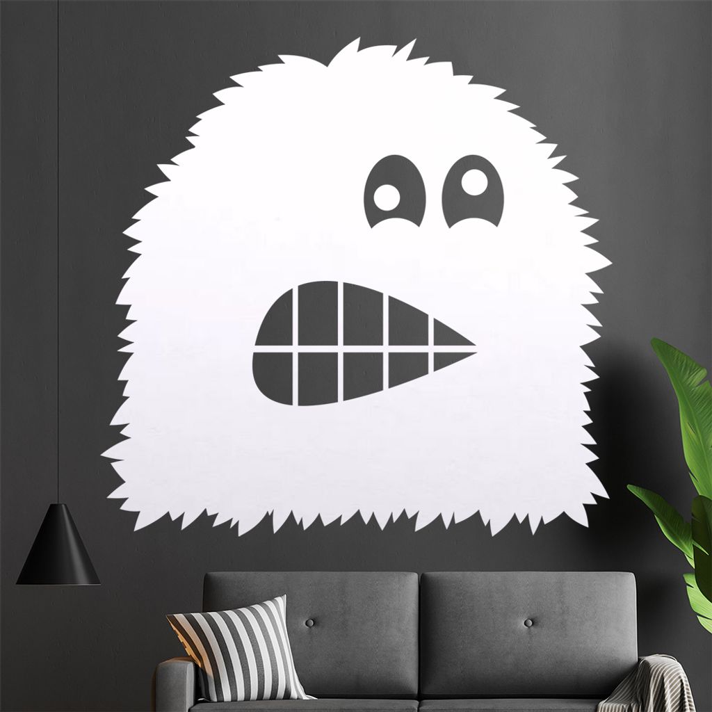 KIWISTAR Kleines gemeines Monster Wandtattoo in 6 Größen - Wandaufkleber Wall Sticker - Dekoration, Küche, Wohnzimmer, Schlafzimmer, Badezimmer
