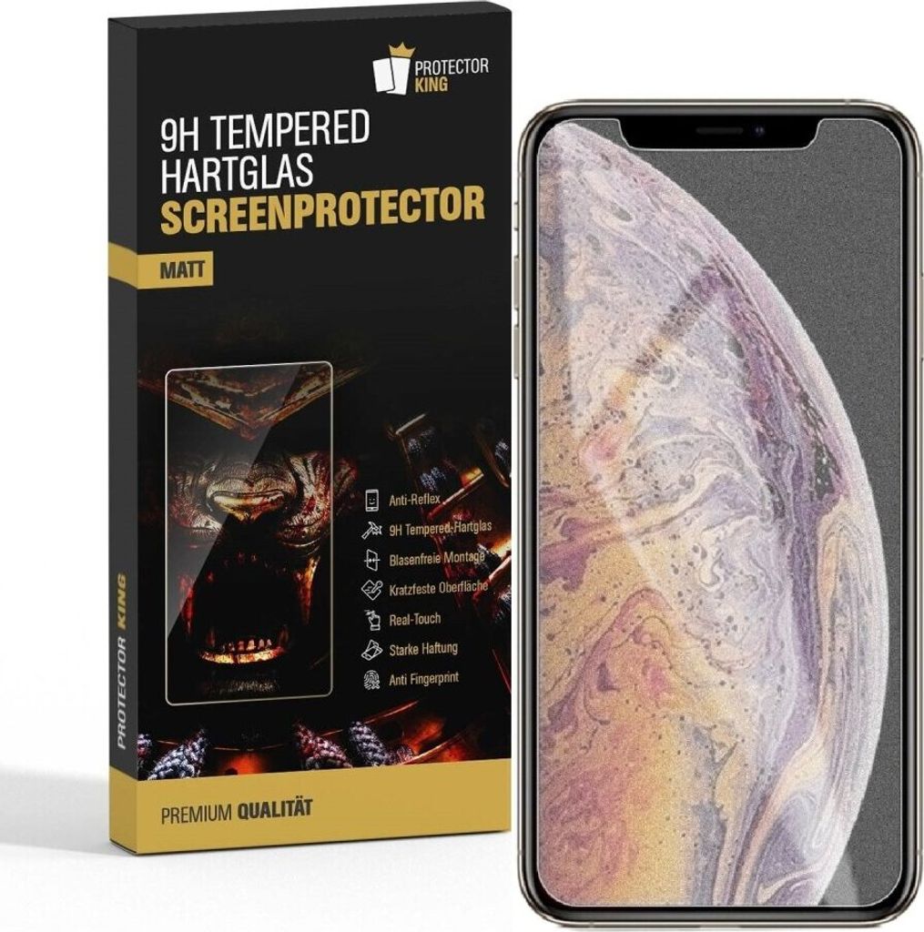 6x 9H Hartglas für iPhone XS Panzerfolie Displayschutz Schutzglas MATT Panzerglas Schutzfolie Anti Reflex Entspiegelt