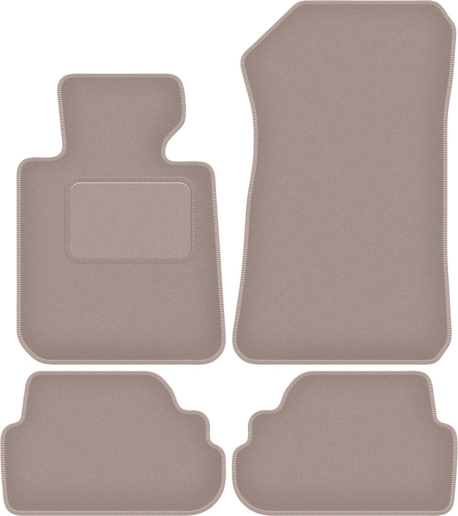 Beige Veloursmatten für: BMW 1 E81 Fließheck (2007-2012)