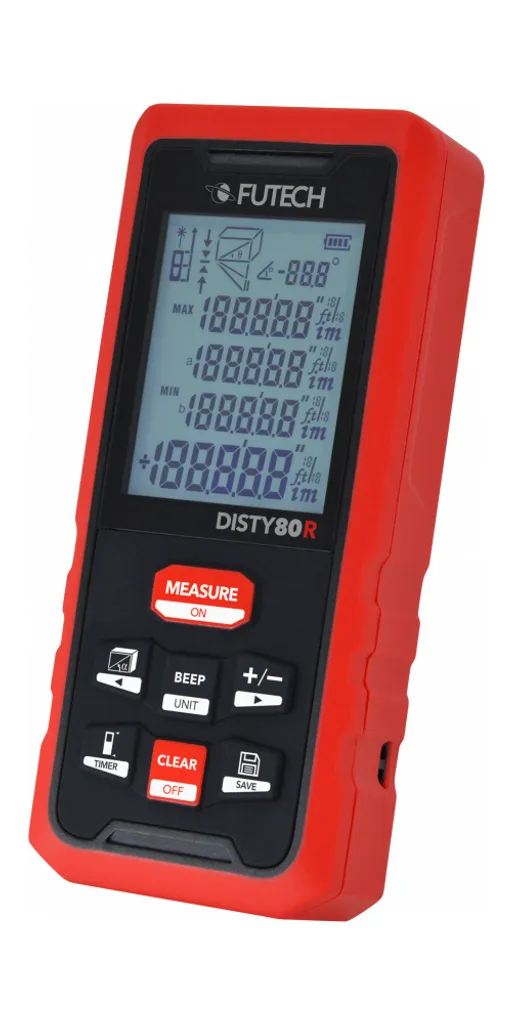 Télémètre laser DISTY 80 RED 80m - Étanchéité IP54 et Précision 2mm