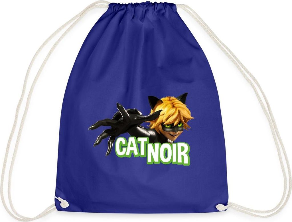 Spreadshirt Miraculous Cat Noir Adrien Turnbeutel, One size, Königsblau