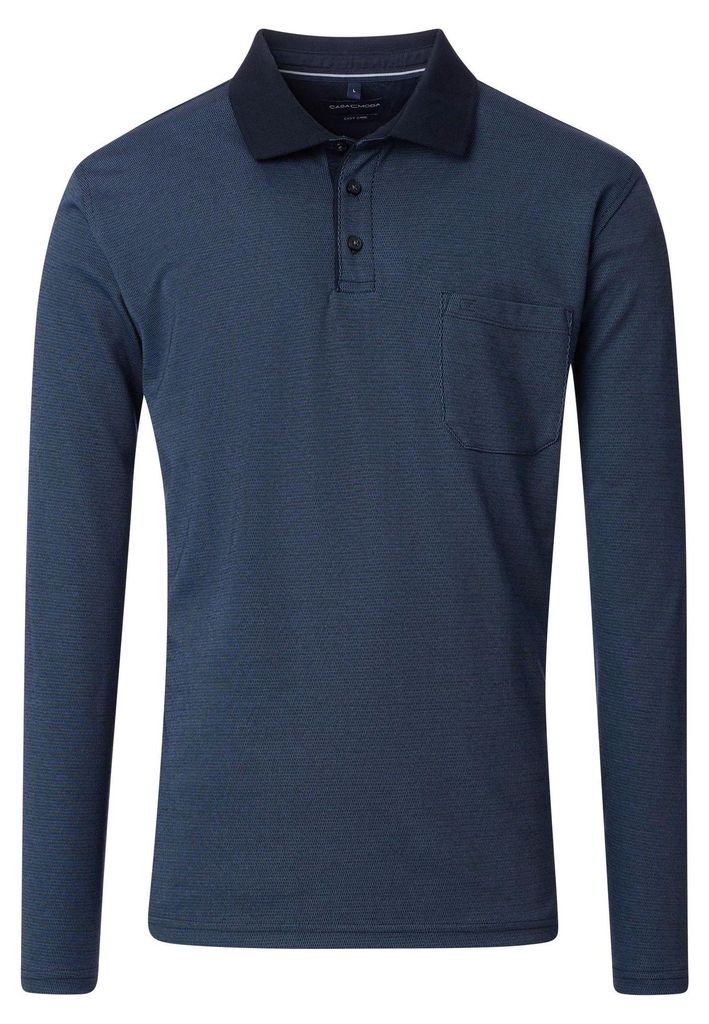 Casa Moda - Herren Polo-Shirt Langarm (454385000), Größe:M, Produktbild 