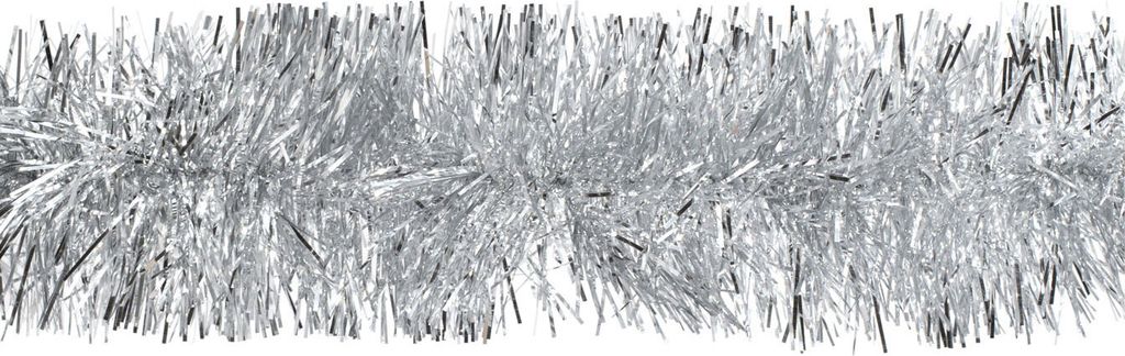 Weihnachtsgirlande Lametta 7cm x 3m Silber Produktbild 